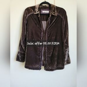 Free People We the Free Marianne velvet jacket/shirt/shacket size xs